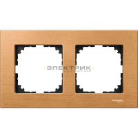 Рамка двухместная универсальная деревянная бук Merten M-Elegance Schneider Electric