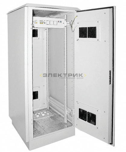ITK Шкаф уличный 19", 42U, 720x860мм, IP55 металл двери, серый IEK
