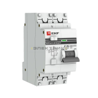 Выключатель автоматический дифференциального тока АД-32 1Р+N 25А 10мА 4,5кА хар-ка С тип А PROxima E