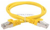 ITK Коммутационный шнур (патч-корд), кат.5Е FTP, 1м, желтый IEK