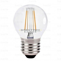 Лампа светодиодная филаментная FL CL G45 10Вт Е27 2700К 770Лм 45х76мм GENERAL