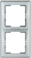 Рамка двухместная вертикальная серебро РВ-2-БС BOLERO IEK