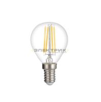 Лампа светодиодная филаментная PLED OMNI FL CL G45 6Вт Е14 4000К 600Лм 45х90мм JazzWay