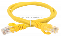 ITK Коммутационный шнур (патч-корд), кат.5Е UTP, 1м, желтый IEK