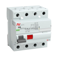 Выключатель дифференциального тока УЗО 4Р 80А 100мА тип AC DV AVERES EKF