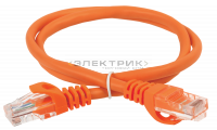 ITK Коммутационный шнур (патч-корд), кат.5Е UTP, 1,5м, оранжевый IEK