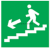 Наклейка "Направление к эвакуационному выходу по лестнице вниз" на стену 150х150мм Navigator