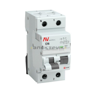Выключатель автоматический дифференциального тока DVA-6 1Р+N 6А 300мА 6кА хар-ка D тип A AVERES EKF