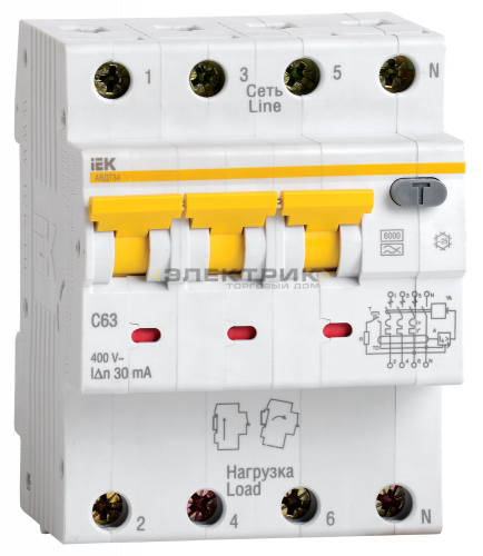 АВДТ34 C10 10мА - Автоматический выключатель дифф. тока IEK