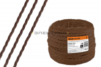 Ретро провод ЭКО 2х1,5мм ГОСТ витой коричневый (уп.20м) TDM