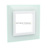 Рамка одноместная универсальная стеклянная светло-зеленая Avanti DKC