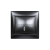 Переключатель одноклавишный скрытый керамика 10А черный Венера Smartbuy