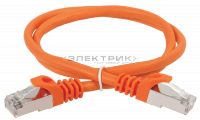 ITK Коммутационный шнур (патч-корд), кат.5Е FTP, 0,5м, оранжевый IEK