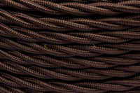 Ретро провод 2х1.5мм глянец коричневый (уп.50м). BIRONI