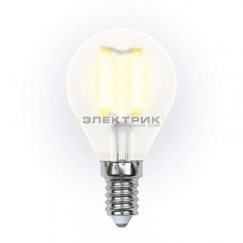 Лампа светодиодная филаментная FL FR G45 6Вт Е14 3000К 500Лм 45х70мм Uniel