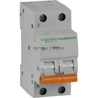 Выключатель автоматический ВА63 2Р (1P+N) 10А 4.5кА хар-ка C Домовой Schneider Electric