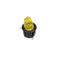 Выключатель клавишный круглый 250В 6А (3с) желтый REXANT