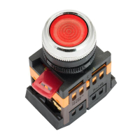Кнопка ABLFS-22 с подсветкой красная NO+NC 230В PROxima EKF