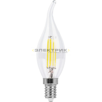 Лампа светодиодная филаментная LB-714 FL CL CW35 11Вт Е14 2700К 950Лм 35х121мм FERON