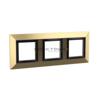 Рамка трехместная универсальная металлическая золото Avanti DKC
