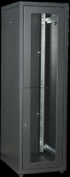 Шкаф сетевой LINEA E 47U 600х600мм стеклянная передняя дверь задняя металлическая черный ITK