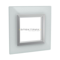 Рамка одноместная универсальная стеклянная светло-серая Avanti DKC