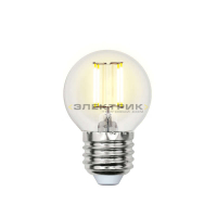Лампа светодиодная филаментная FL CL G45 6Вт Е27 4000К 450Лм 45х70мм Uniel