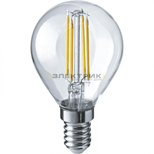 Лампа светодиодная филаментная FL CL G45 8Вт Е14 2700К 800Лм 45х78мм ОНЛАЙТ