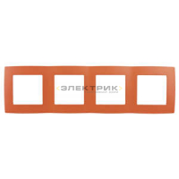 Рамка четырехместная универсальная оранжевый Эра12 12-5004-22 ЭРА