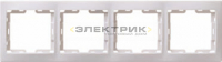Рамка четырехместная горизонтальная белая РГ-4-КБ КВАРТА IEK