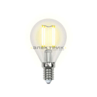 Лампа светодиодная филаментная FL CL G45 6Вт Е14 3000К 500Лм 45х70мм Uniel
