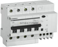 Выключатель автоматический дифференциального тока АД14 4P 25А 30мА тип AC 4.5кА хар-ка C GENERICA IE