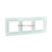 Рамка трехместная универсальная стеклянная светло-зеленая Avanti DKC