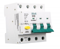 Выключатель автоматический дифференциального тока ДИФ-103 3Р+N 40А 300мА тип A 6кА хар-ка С DEKraft