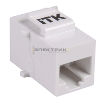 ITK Проходной адаптер кат.5E UTP, RJ45-RJ45, тип Keystone Jack IEK