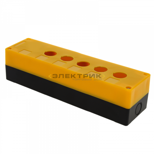 Корпус КП105 5 кнопок пластиковый желтый PROxima EKF