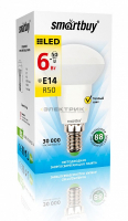 Лампа cветодиодная FR R50 6Вт Е14 3000К 450Лм 50х85мм Smartbuy