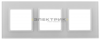 Рамка трехместная универсальная стеклянная белый/белый Elegance 14-5103-01 ЭРА