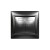 Выключатель двухклавишный скрытый с индикацией керамика 10А черный Венера Smartbuy