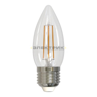 Лампа светодиодная диммируемая филаментная FL CL C35 9Вт Е27 4000K 750Лм 35х100мм Uniel