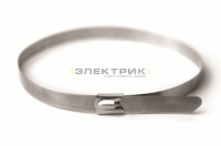 Хомут кабельный 4,6х300мм нержавеющая сталь AISI 304 серебряный (уп.50шт) DKC
