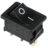 Выключатель клавишный 250В 6А (3с) черный Mini REXANT