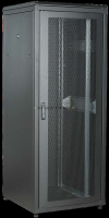 Шкаф сетевой LINEA N 47U 800х800мм перфорированная передняя дверь задняя металлическая черный ITK
