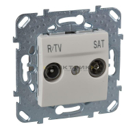 Механизм розетки двухместный R-TV-SAT бежевый UNICA Schneider Electric