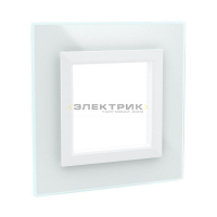 Рамка одноместная универсальная стеклянная белая Avanti DKC