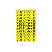 Наклейка знак электробезопасности 220В 15х50мм (20шт на листе) REXANT
