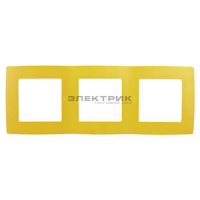 Рамка трехместная универсальная желтый Эра12 12-5003-21 ЭРА