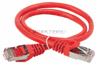 ITK Коммутационный шнур (патч-корд), кат.5Е FTP, 1м, красный IEK