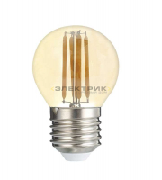 Лампа светодиодная филаментная золото PLED OMNI FL CL G45 8Вт Е27 4000К 720Лм 45х90мм JazzWay