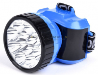 Аккумуляторный налобный фонарь синий 12LED 4В 0,5Ач Smartbuy